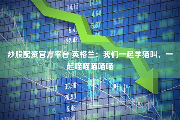 炒股配资官方平台 英格兰：我们一起学猫叫，一起喵喵喵喵喵